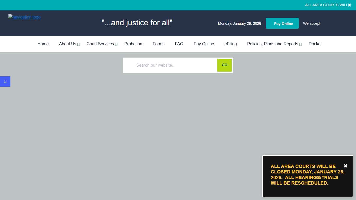 Welcome to Area I, II, & III Courts